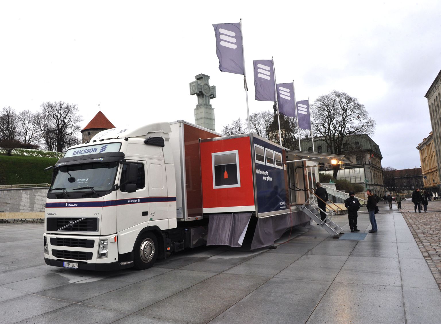 Eile Vabaduse platsil seisnud Ericssoni demoveok.