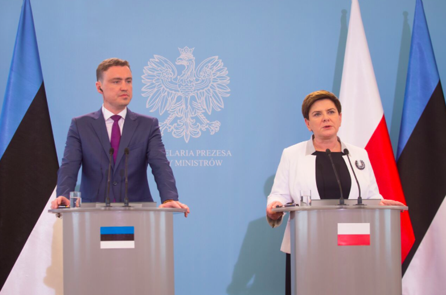 Peaminister Taavi Rõivas kohtus täna Poola Vabariigi peaministri Beata Szydłoga.