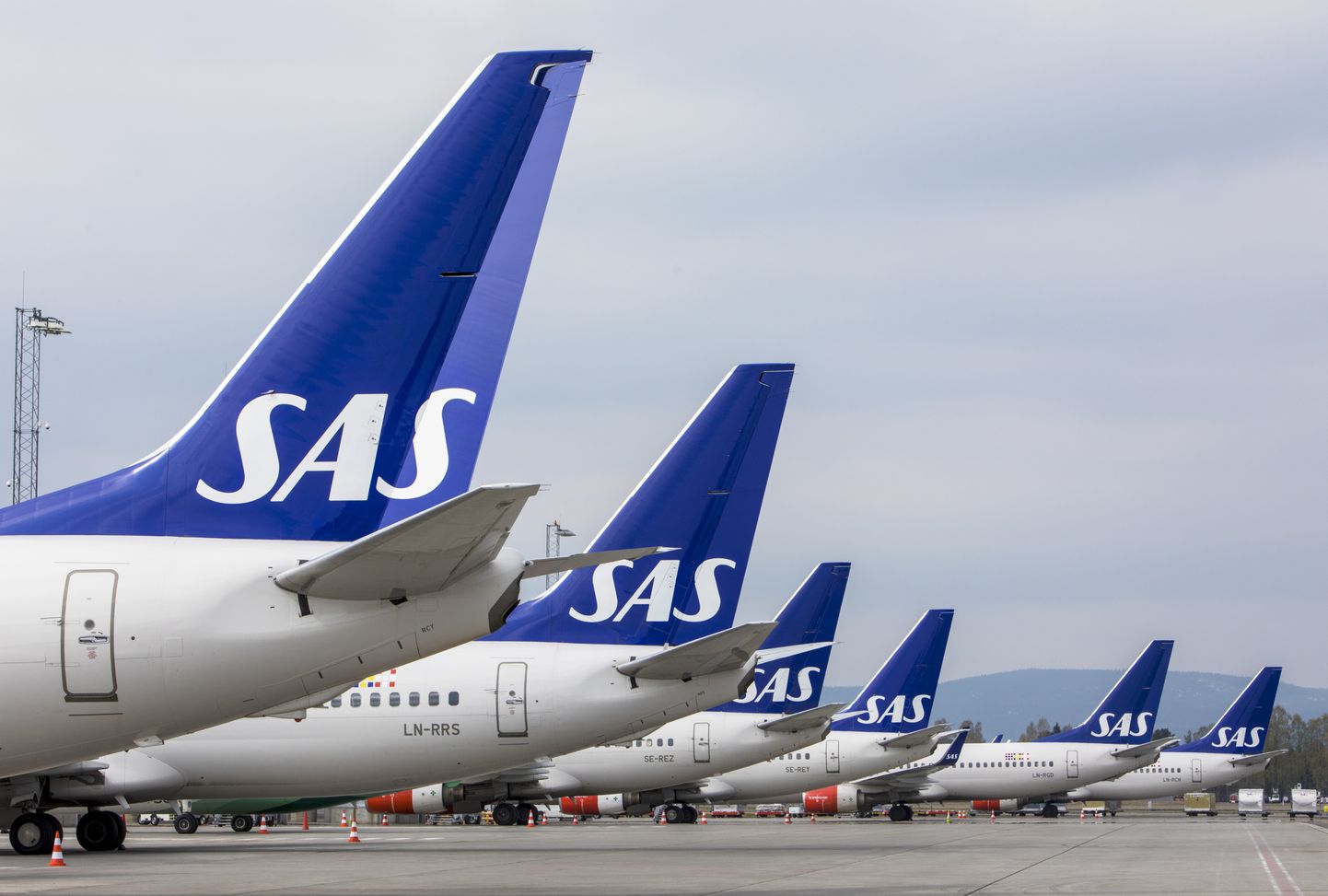 SAS lidmašīnas Oslo lidostā