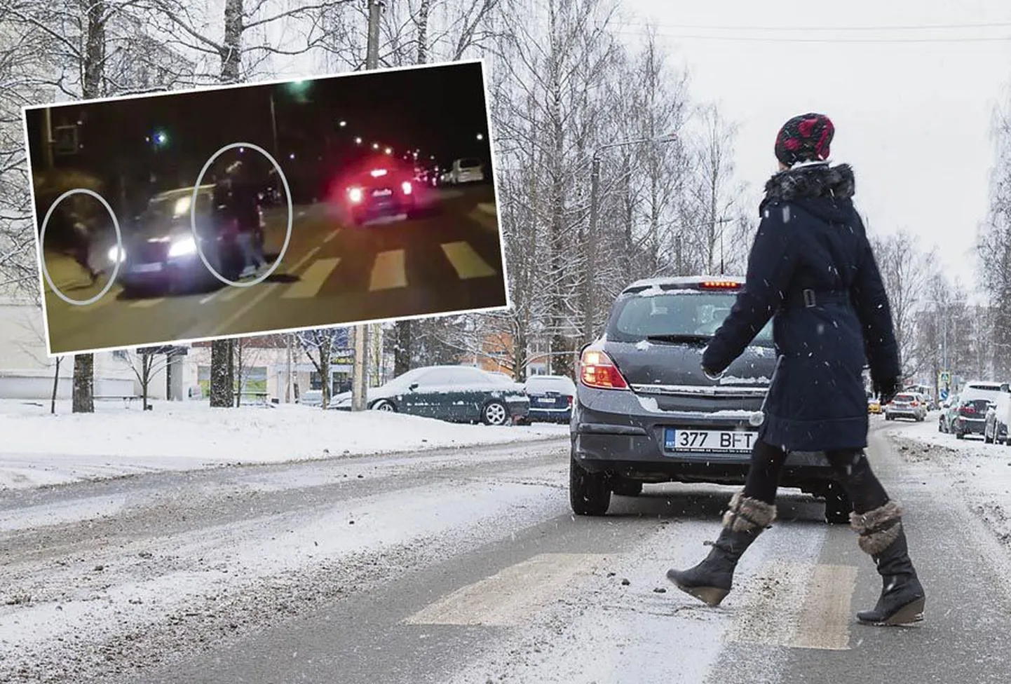Riia maanteelt vasakule Irve tänavale pöörata sooviv auto on peatunud mõni meeter pärast vöötrada ning jalakäija selle tagant sõiduteed ületama asunud. Esmaspäeva õhtul päädis samasugune olukord kahe lapse napi pääsemisega, sest Männimäe poolt lähenev autojuht märkas neid liiga hilja ja vastupidi. Väikse poisi päästis sammu kiirendamine, tüdruku tagasitõmbumine.