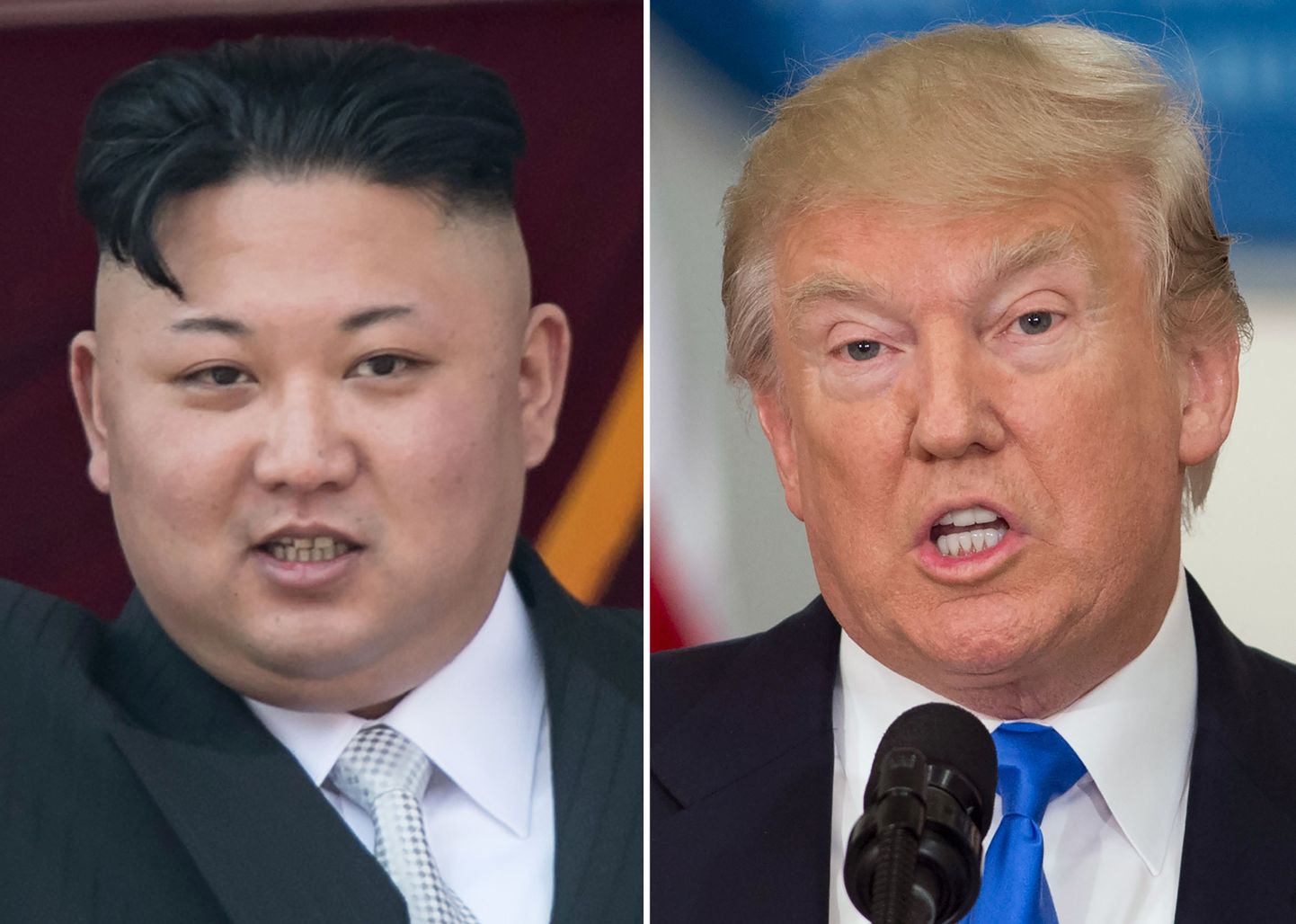 Põhja-Korea liider Kim Jong-un (vasakul) ja USA president Donald Trump.