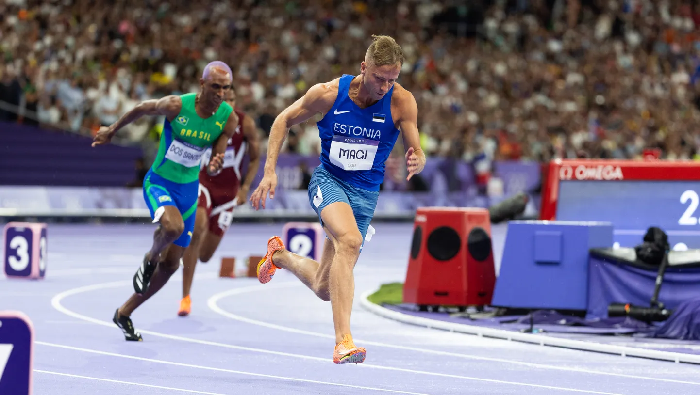 09.08.2024, Pariis.
Olümpiamängud Pariisis. 400m tõkkejooksu finaal. Rasmus Mägi.