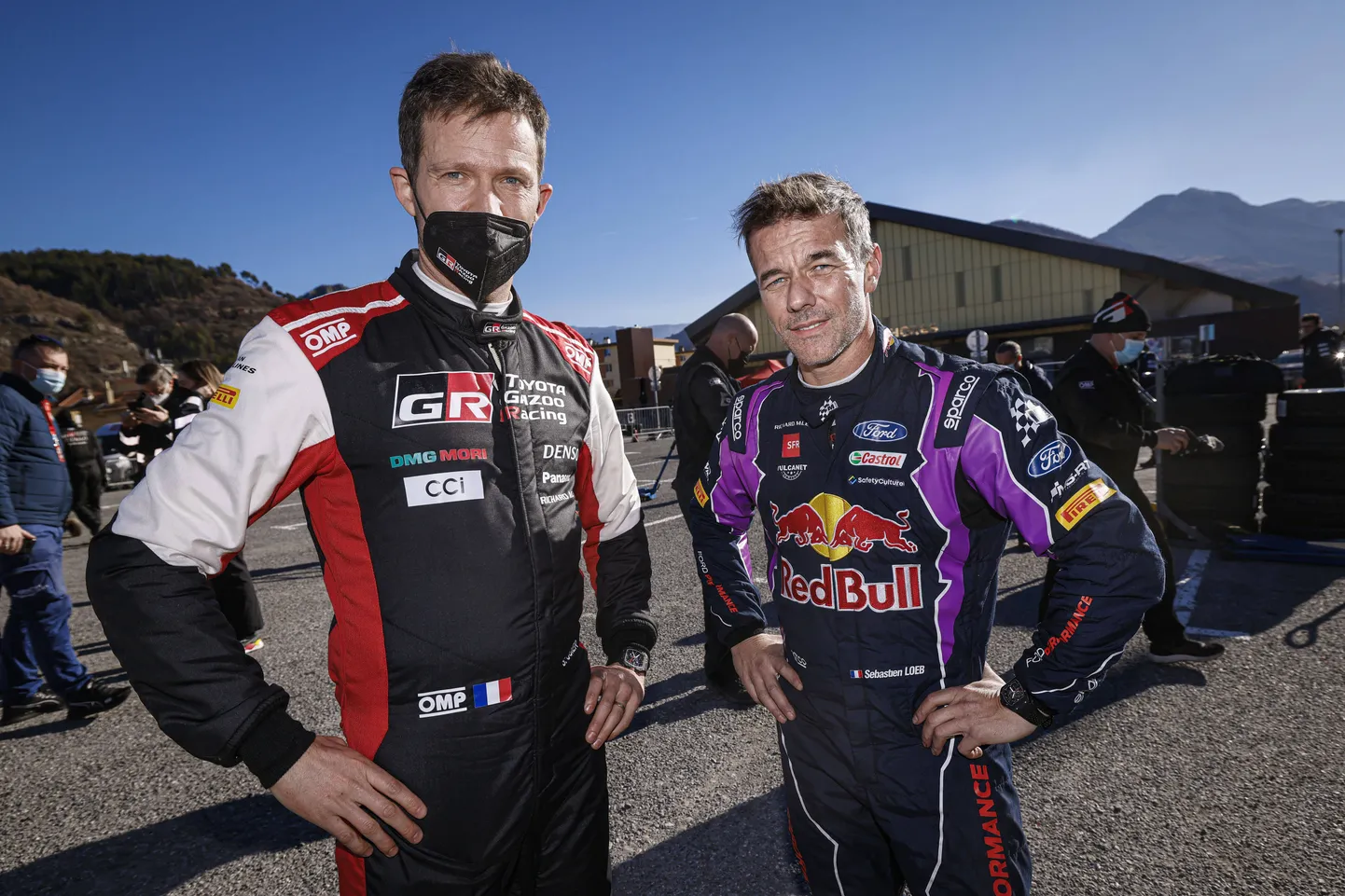 Sébastien Ogier (vasakul) ja Sébastien Loeb.