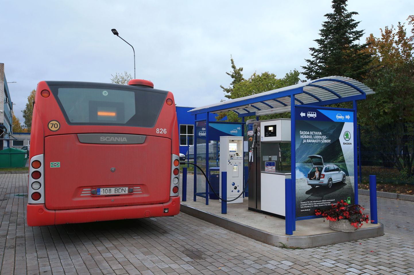 AS Sebe gaasibuss Eesti Gaasi maagaasi tanklas Tähe tänaval.