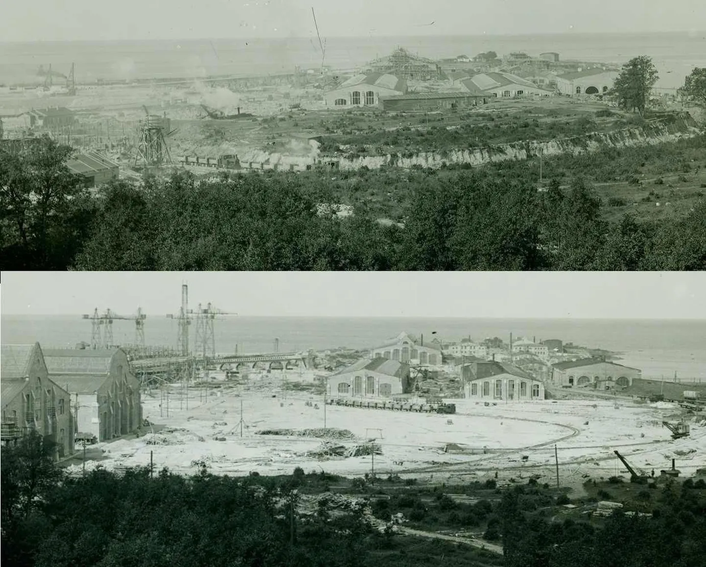 Vaateid Vene-Balti laevatehase ehitusplatsile 1913. aastal.