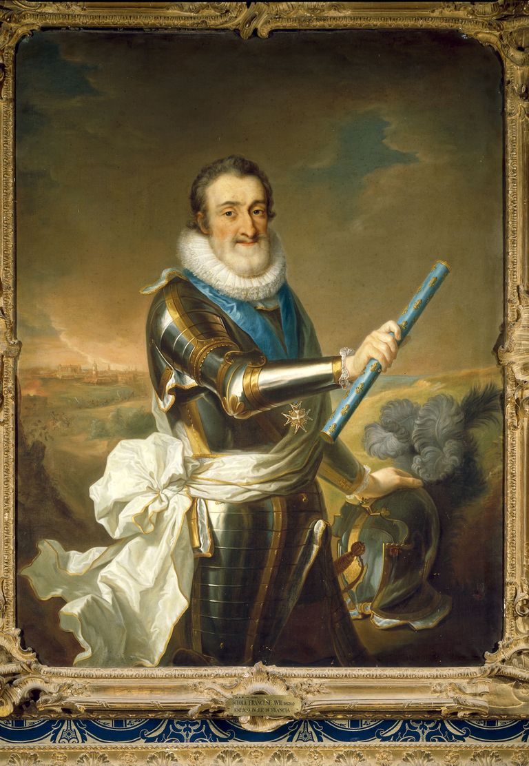 Portreemaal Prantsuse kuningast Henri IV (1553 - 1610) Itaalias Firenzes Pitti palees