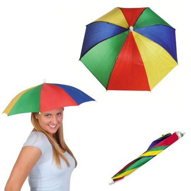 Зонтик на голову или шапка-зонт.