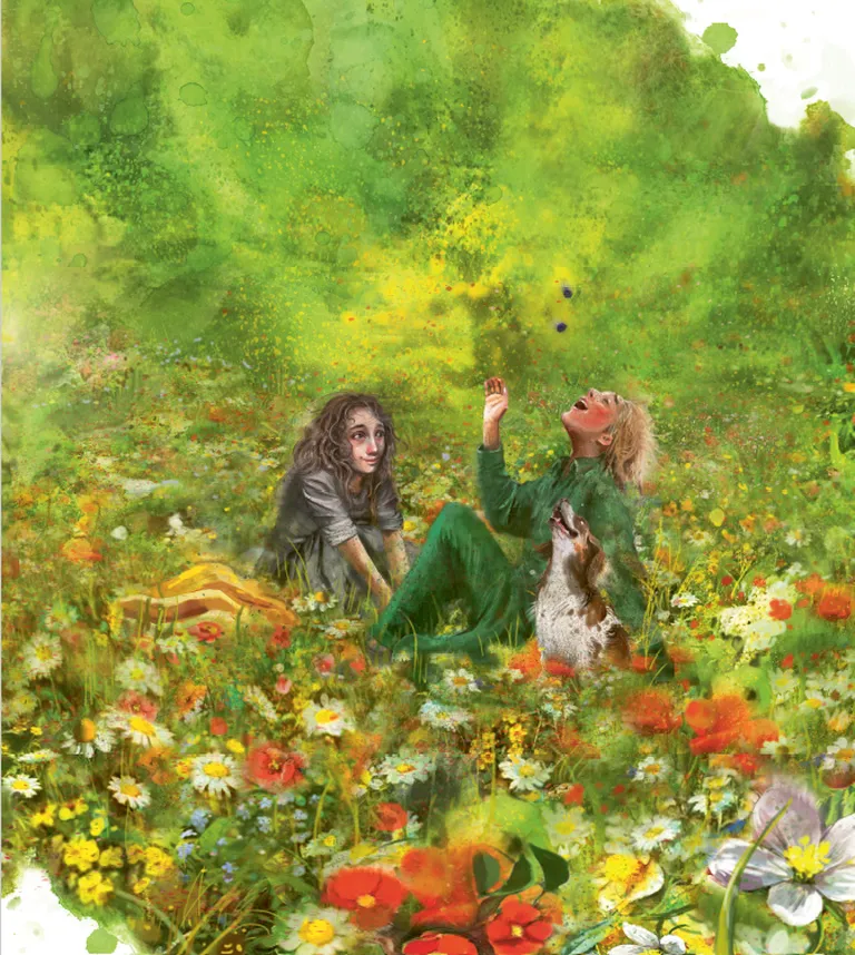 Lisa Aisato illustratsioon Maja Lunde raamatus «Päikesevalvaja».