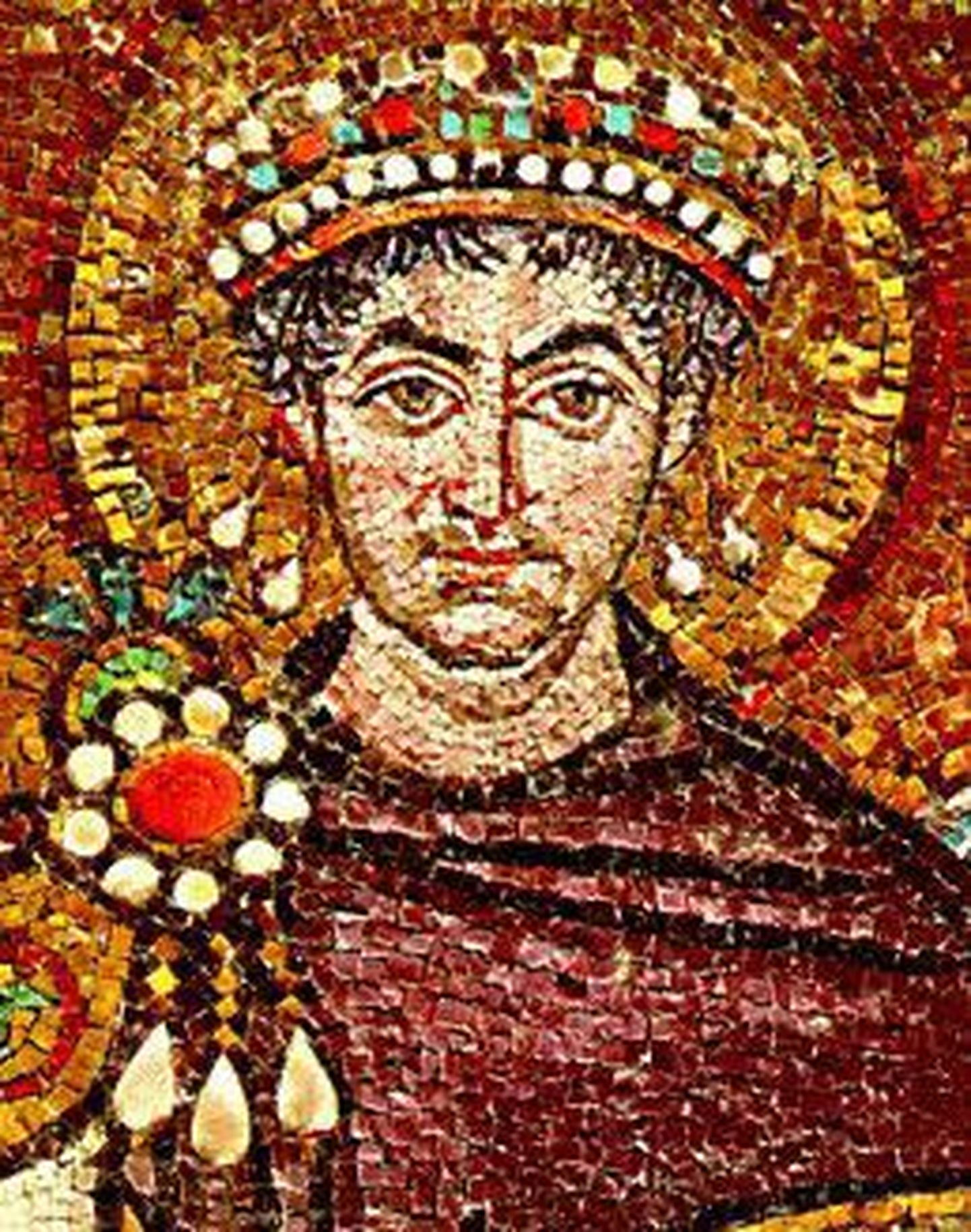 Mosaiik Bütsantsi valitsejast Justinianus I