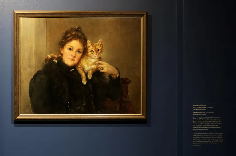 Sally von Kügelgeni õlimaal «Naine kassidega» (1907, Eesti kunstimuuseum).