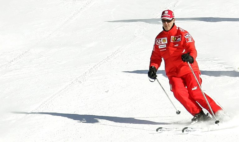 Michael Schumacher mäesuusatamas