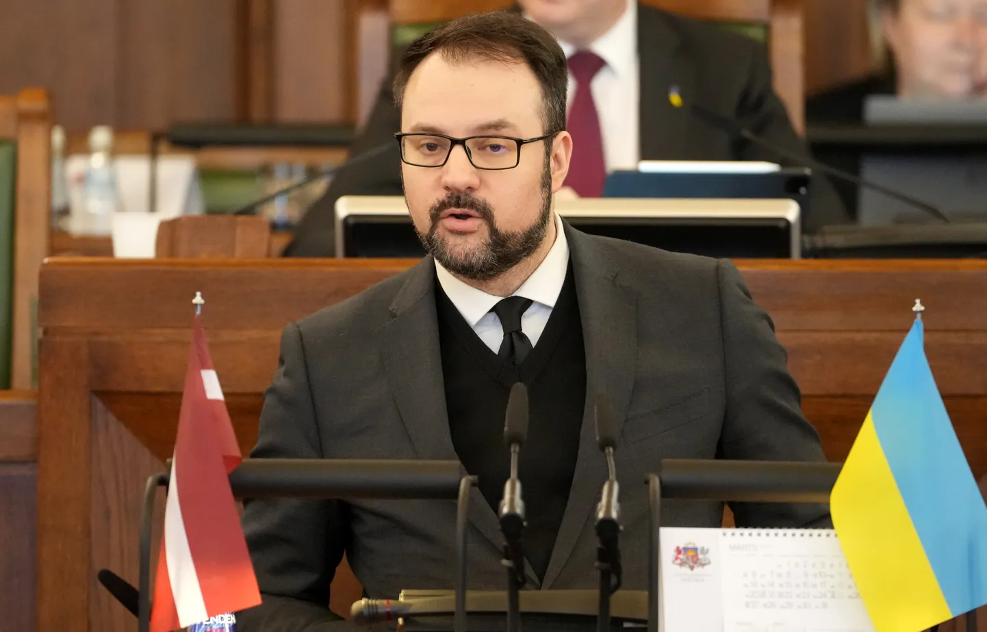 Partijas "Progresīvie" Saeimas frakcijas priekšsēdētājs Kaspars Briškens