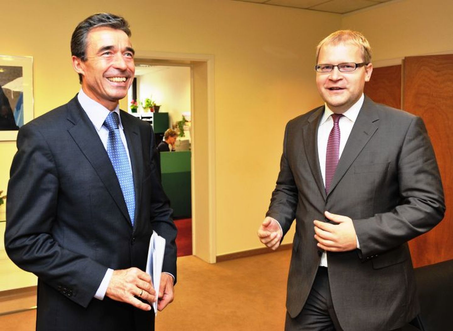 NATO peasekretär Anders Fogh Rasmussen ja Eesti välisminister Urmas Paet.
