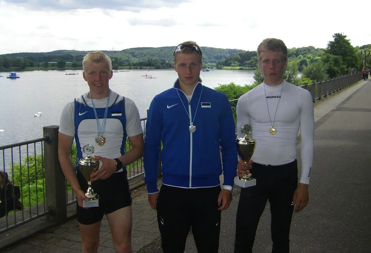 Joosep Karlson (vasakult), Taaniel Tüür, Andreas Baum.