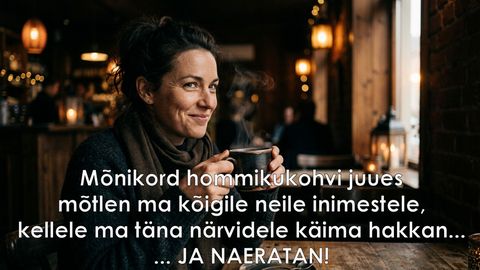 Hommikukohvi juues
