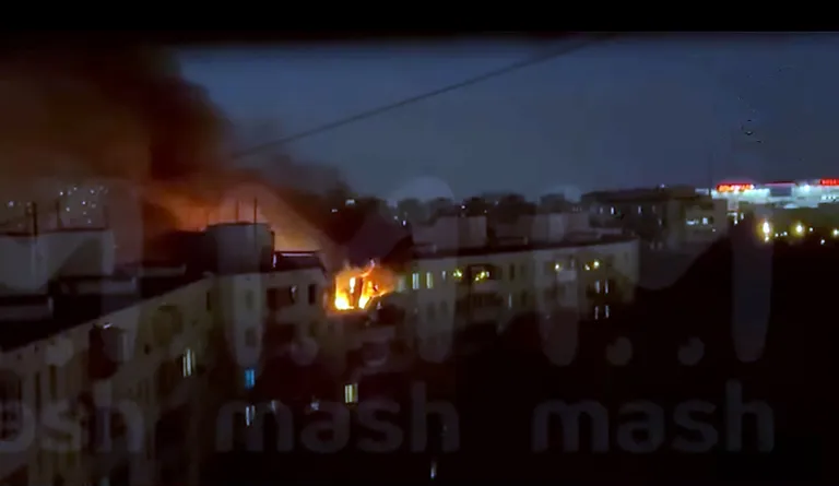 Пожар в Москве вечером 4 мая