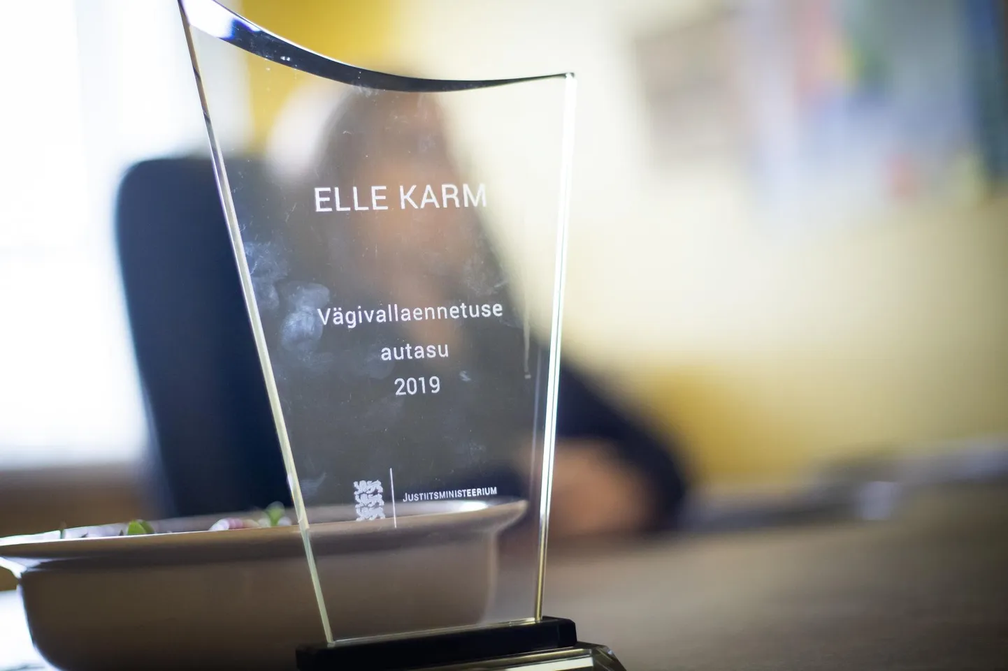 Vägivallaennetuse autasu sai 2019. aastal abiprokurör Elle Karm.
 