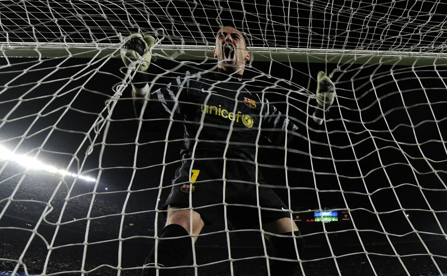 Barcelona väravavaht Victor Valdes.