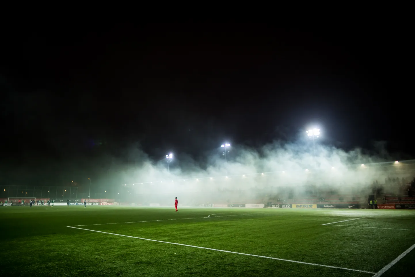 Flora ja Paide Linnameeskonna kohtumine Sportland Arenal.