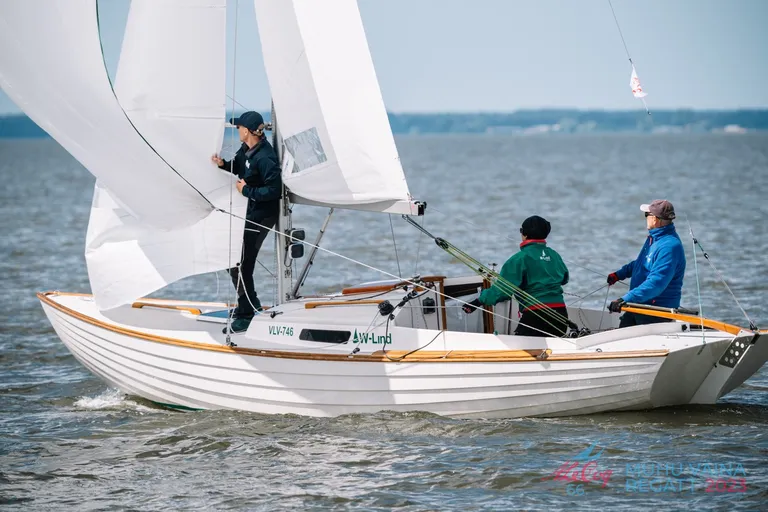Folkboot Linda, kapten Rimo Tamm . A. Le Coq 66. Muhu Väina regatt 2023