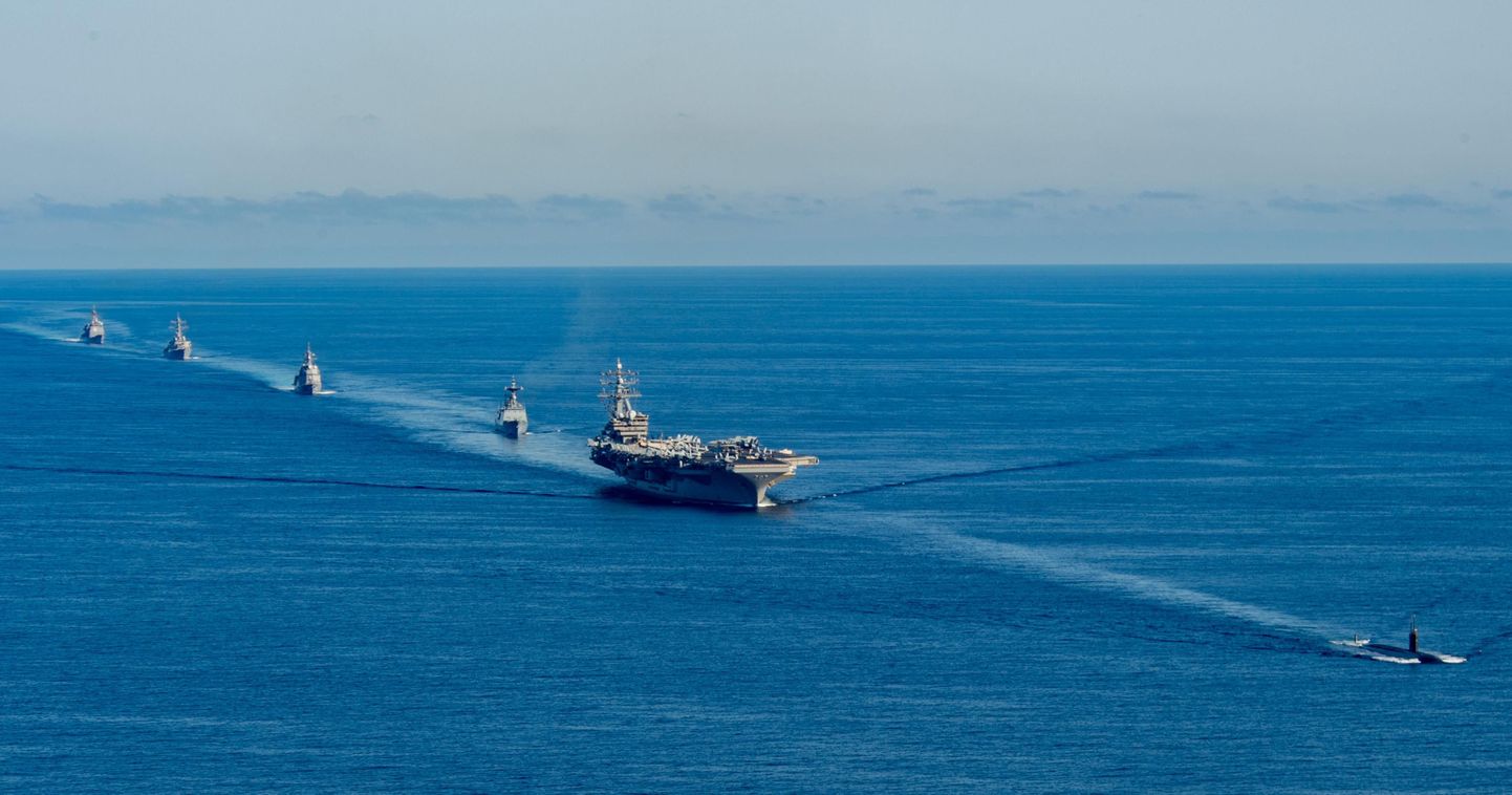 USA sõjalaevad septembri lõpus õppusel Lõuna-Korea lähistel. Foto on illustratiivne.