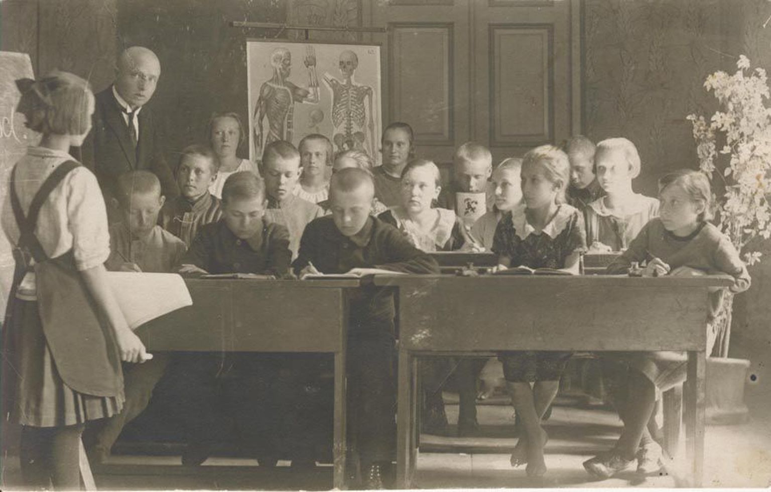 Kuidas möödunud sajandi alguskümndil õpiti, mida koolis seljas kanti, millega tunnis tegeldi, seda näeb vanadelt Ambla, Türi, Lokuta ja Laupa kooli piltidelt. Foto loo juures illustreeriv