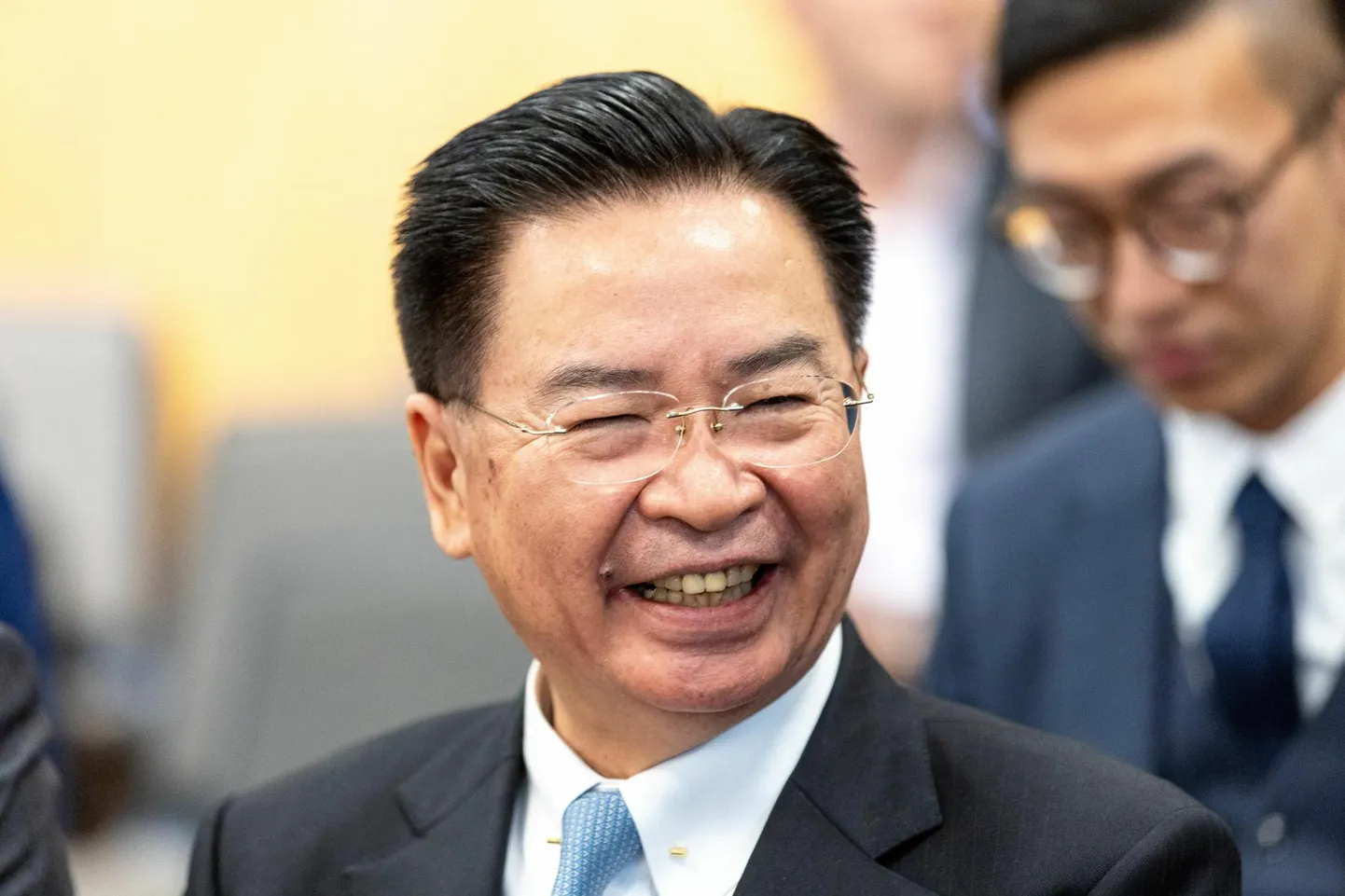 Taiwani välisminister Jaushieh Joseph Wu konverentsil hotellis Radisson Collection.
