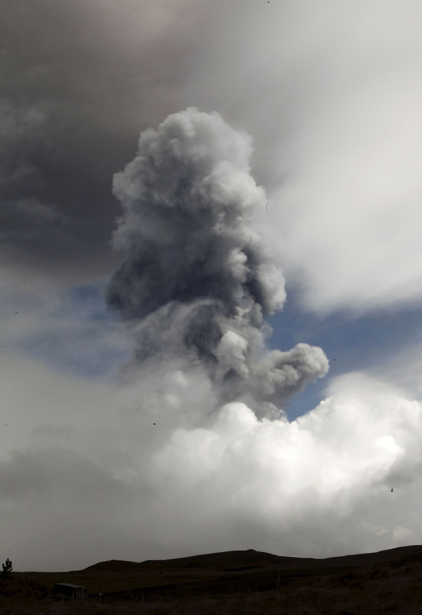 Cotopaxi vulkaan paiskab välja tuhka.