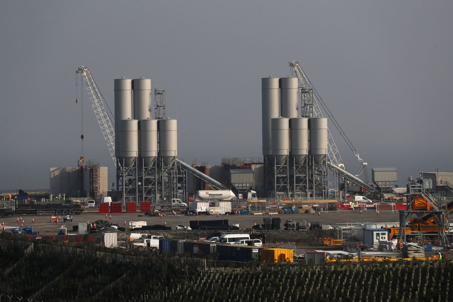 Hinkley Point C tuumajaama ehitusplats Suurbritannias, Bridgwateri lähistel.