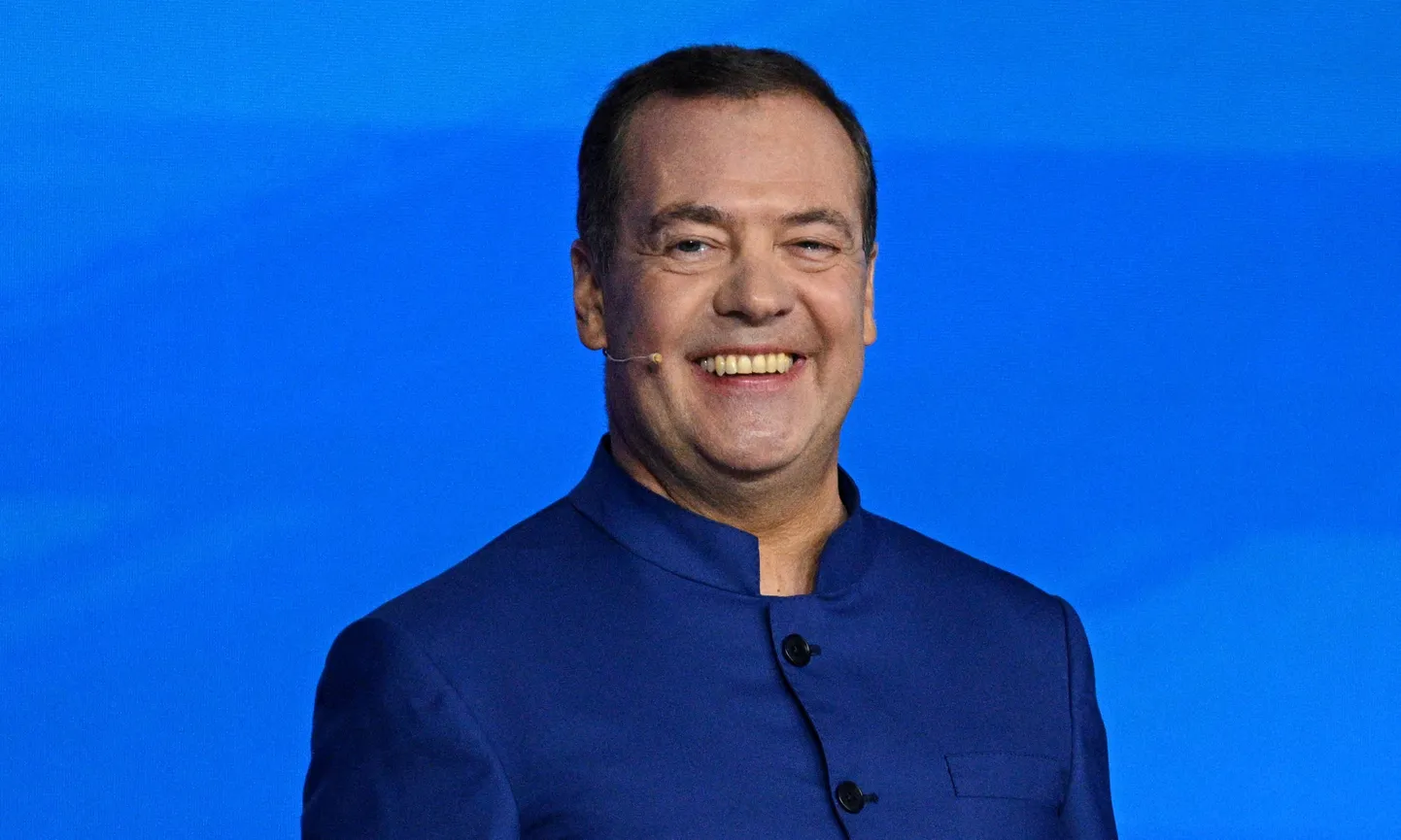 Venemaa endine president ja praegune julgeolekunõukogu asejuht Dmitri Medvedev märtsis 2024 Krasnodaris Venemaa noortefestivalil esinemas.