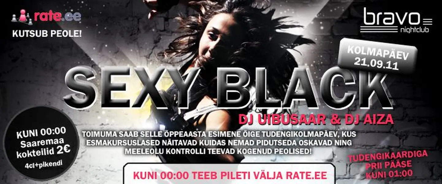 Sexy Black alustab kolmapäeval uut hooaega Pärnus!