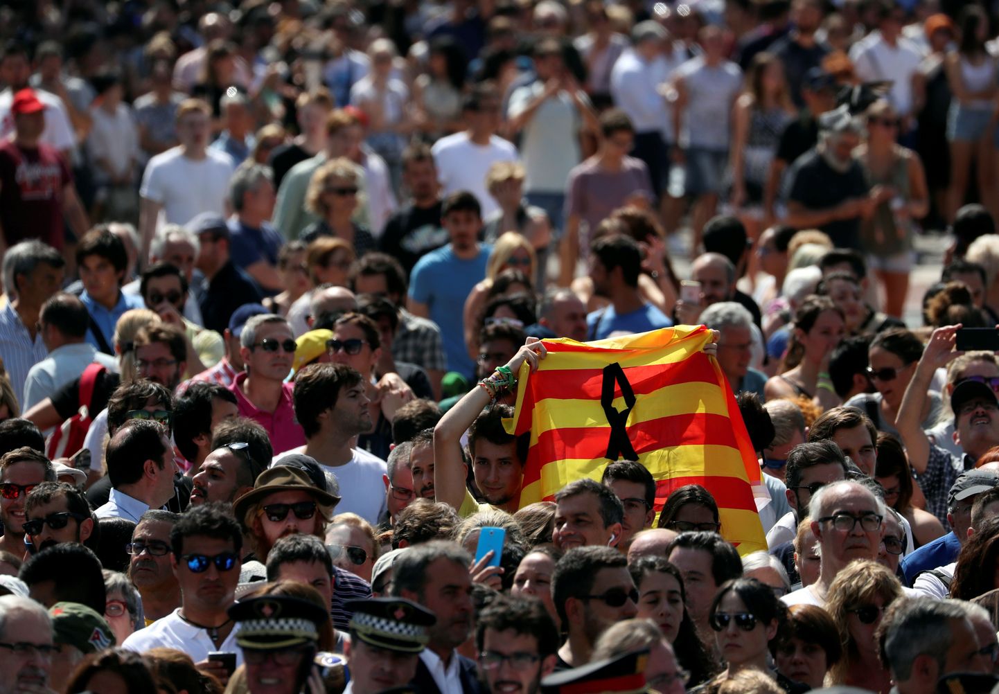 Leinavad kataloonlased Barcelonas.