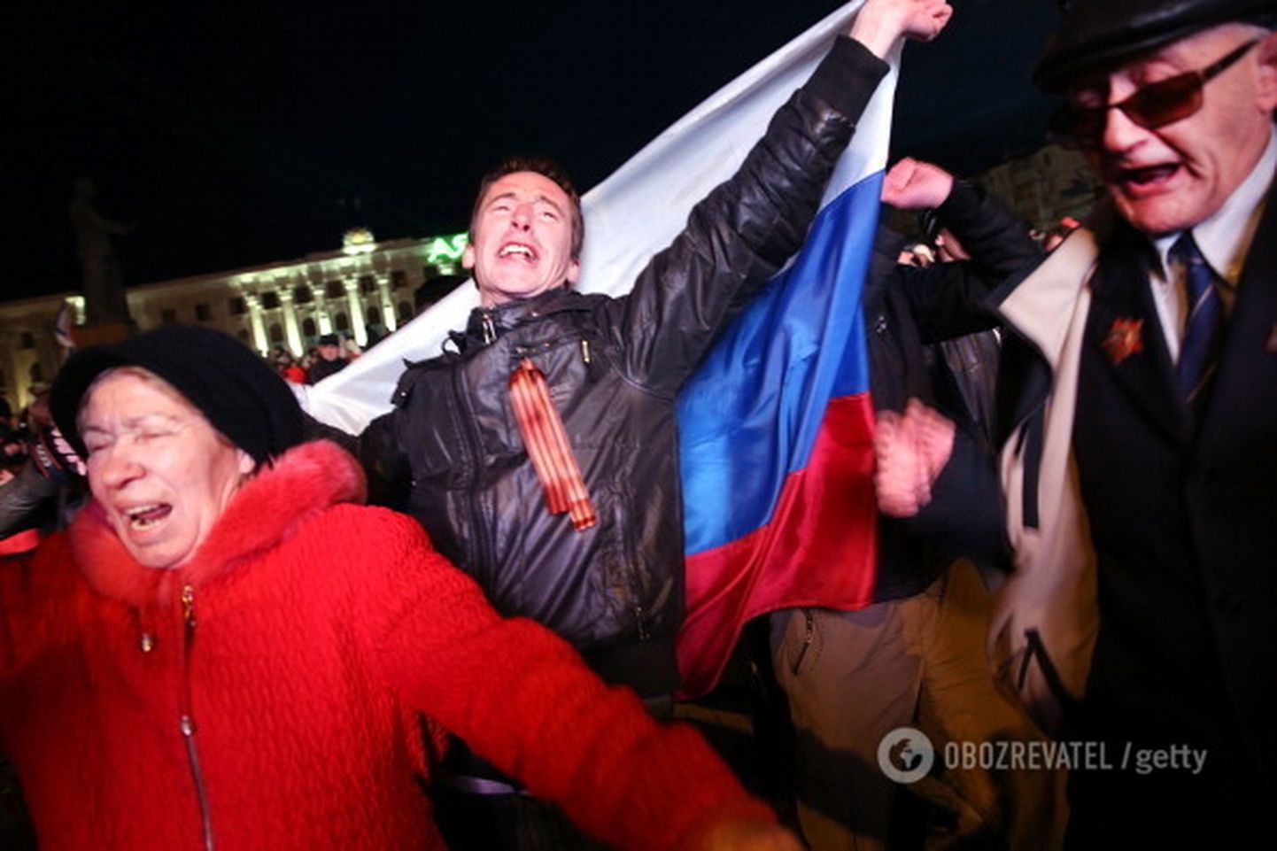 Venelased Krimmi liitmise üle rõõmustamas. Foto on illustratiivne.