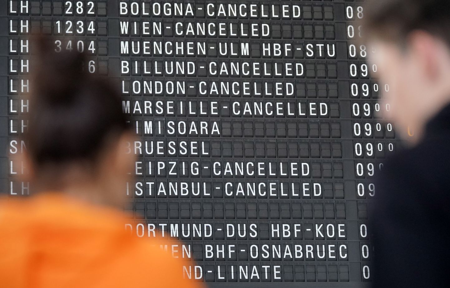 Lufthansa tühistaud reiside tabloo.