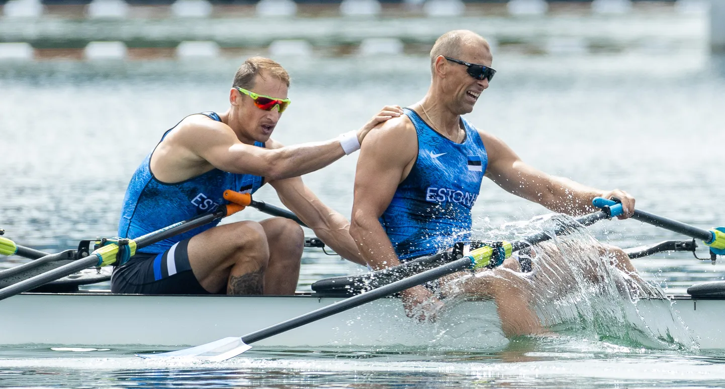 Eesti koondise vanimad sportlased, sõujatest head kamraadid Allar Raja (vasakul) ja Tõnu Endrekson pole suu peale kukkunud.