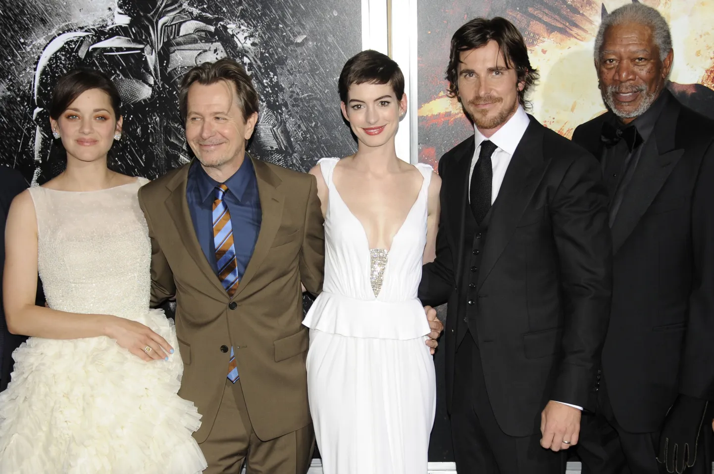 Vasakult alates: Marion Cotillard, Gary Oldman, Anne Hathaway, Christian Bale ja Morgan Freeman
