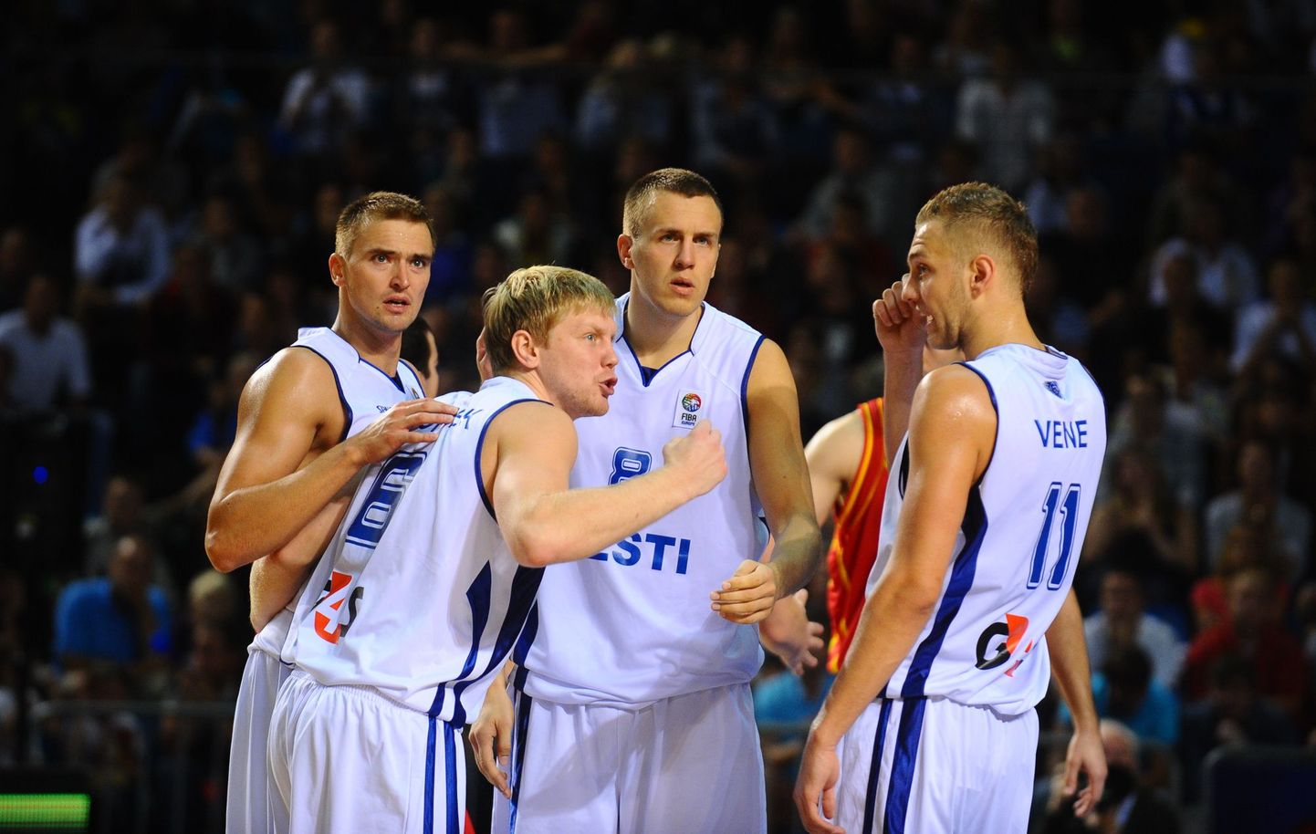 Игроки сборной Эстонии по баскетболу.