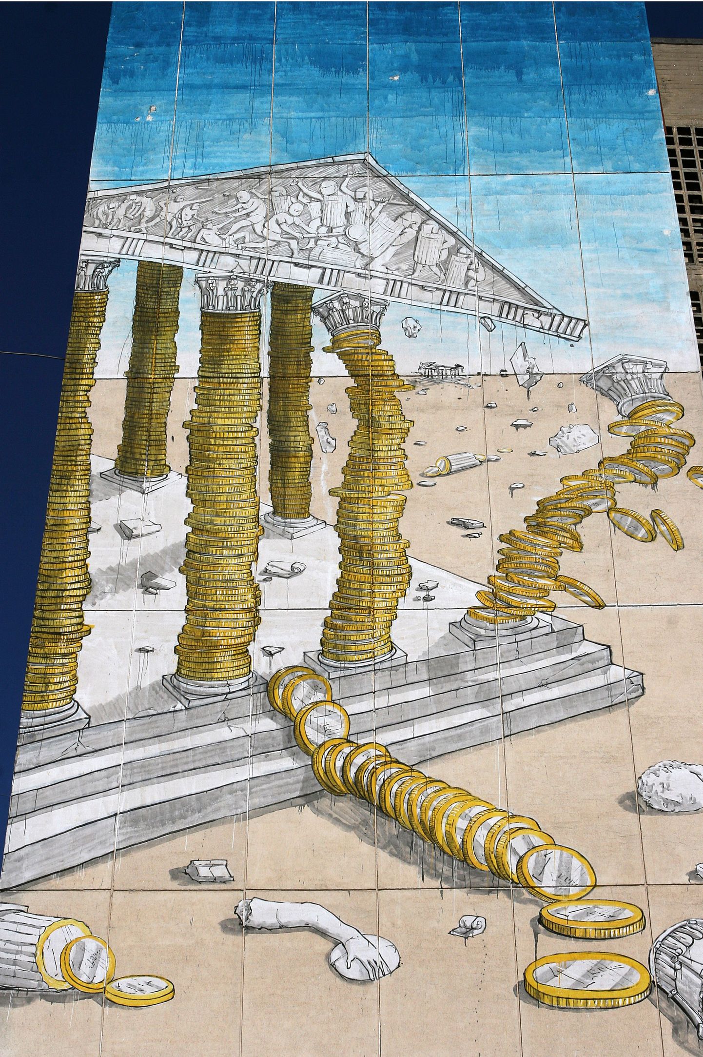 Kreeka rahanduskriisi kujutav pilt