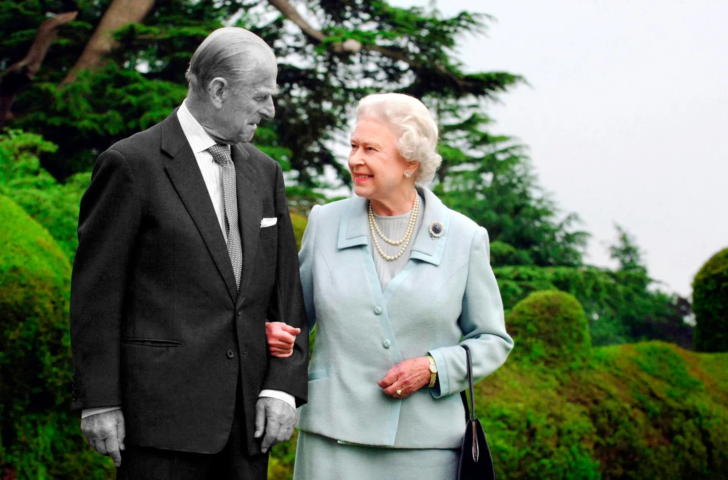 Princis Filips un Lielbritānijas karaliene Elizabete II