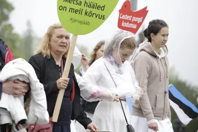 Järvalased XII noorte laulu-ja tantsupeo rongkäigus