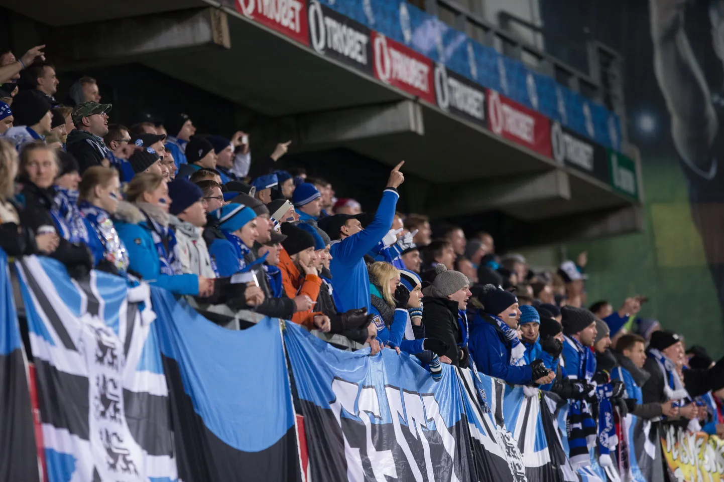 Fännid Eesti - Kreeka kohtumisel.