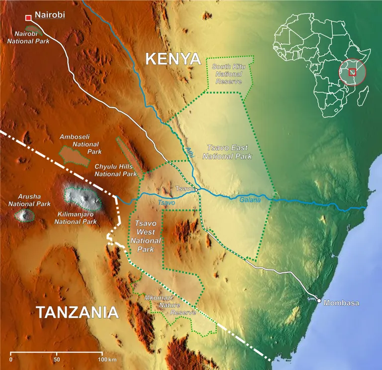 Tsavo rahvuspark.