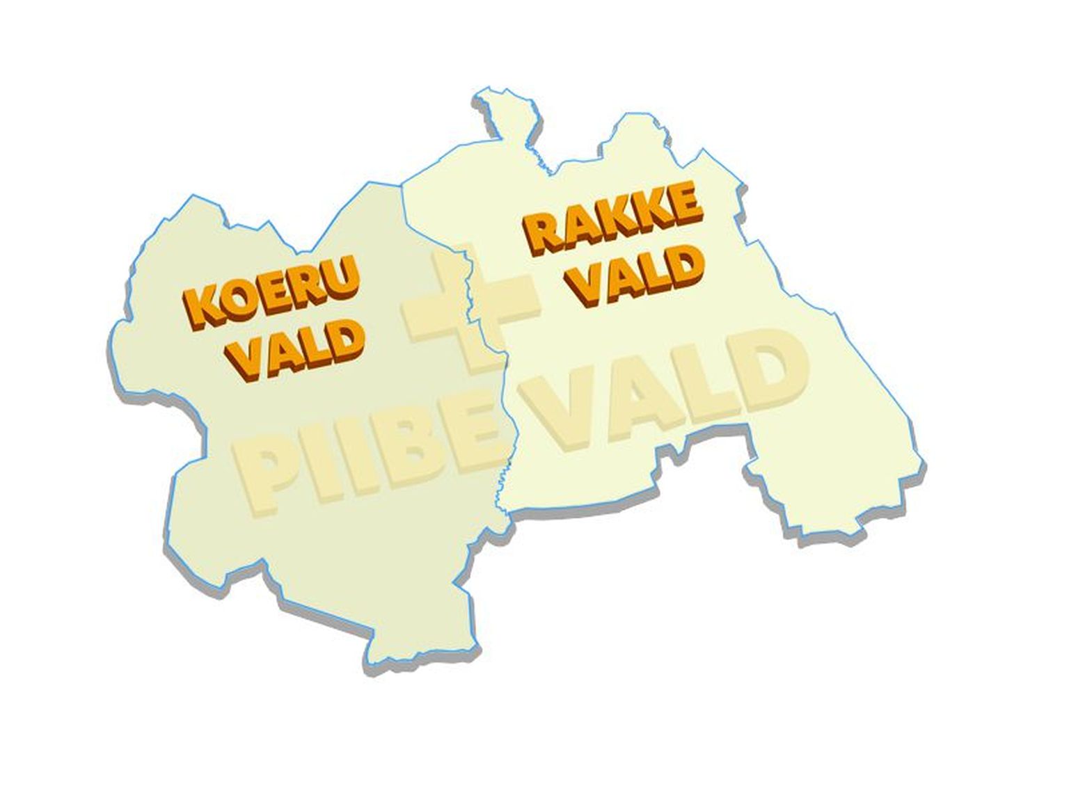 Nii näeks välja Rakke ja Koeru ühinemisel tekkiv Piibe vald.