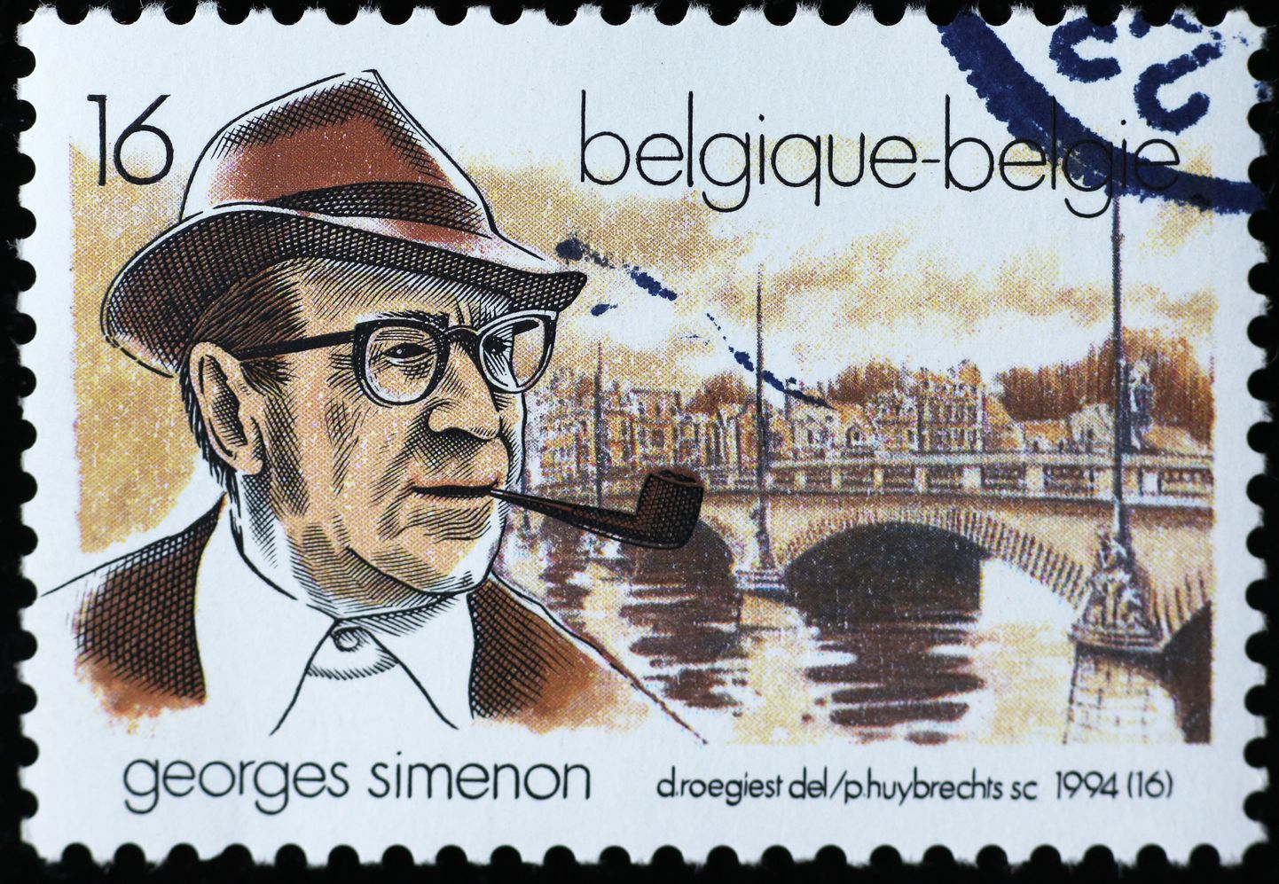 Georges Simenon postmargil.