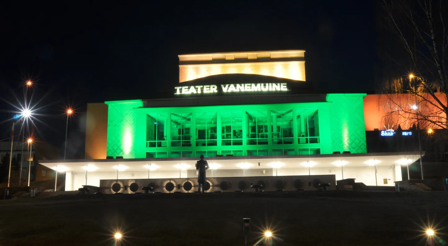 Vanemuine ja Estonia värvuvad roheliseks, et toetada võitlust koroonaviirusega.