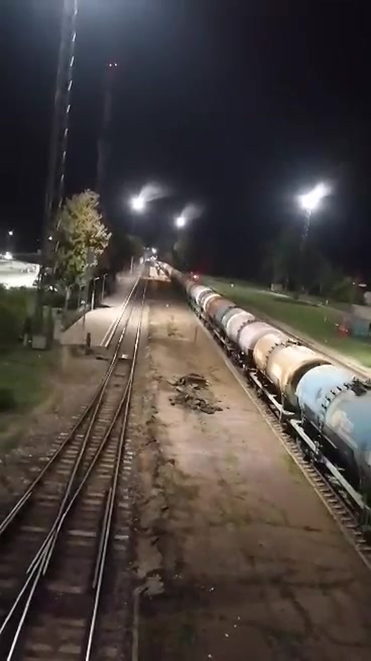 Вчера в 20:38 российский поезд (Ржд) с 79 вагонами двигался из Эстонии в Россию.