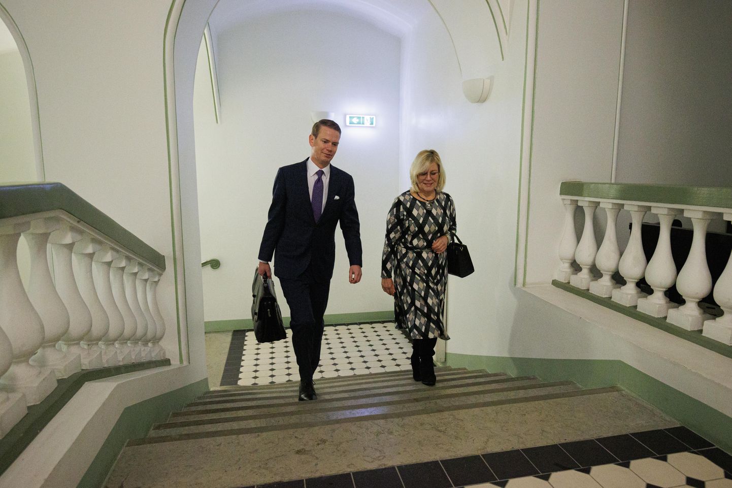 Vandeadvokaat Oliver Nääs ja Eha Võrk Tallinna ringkonnakohtus.