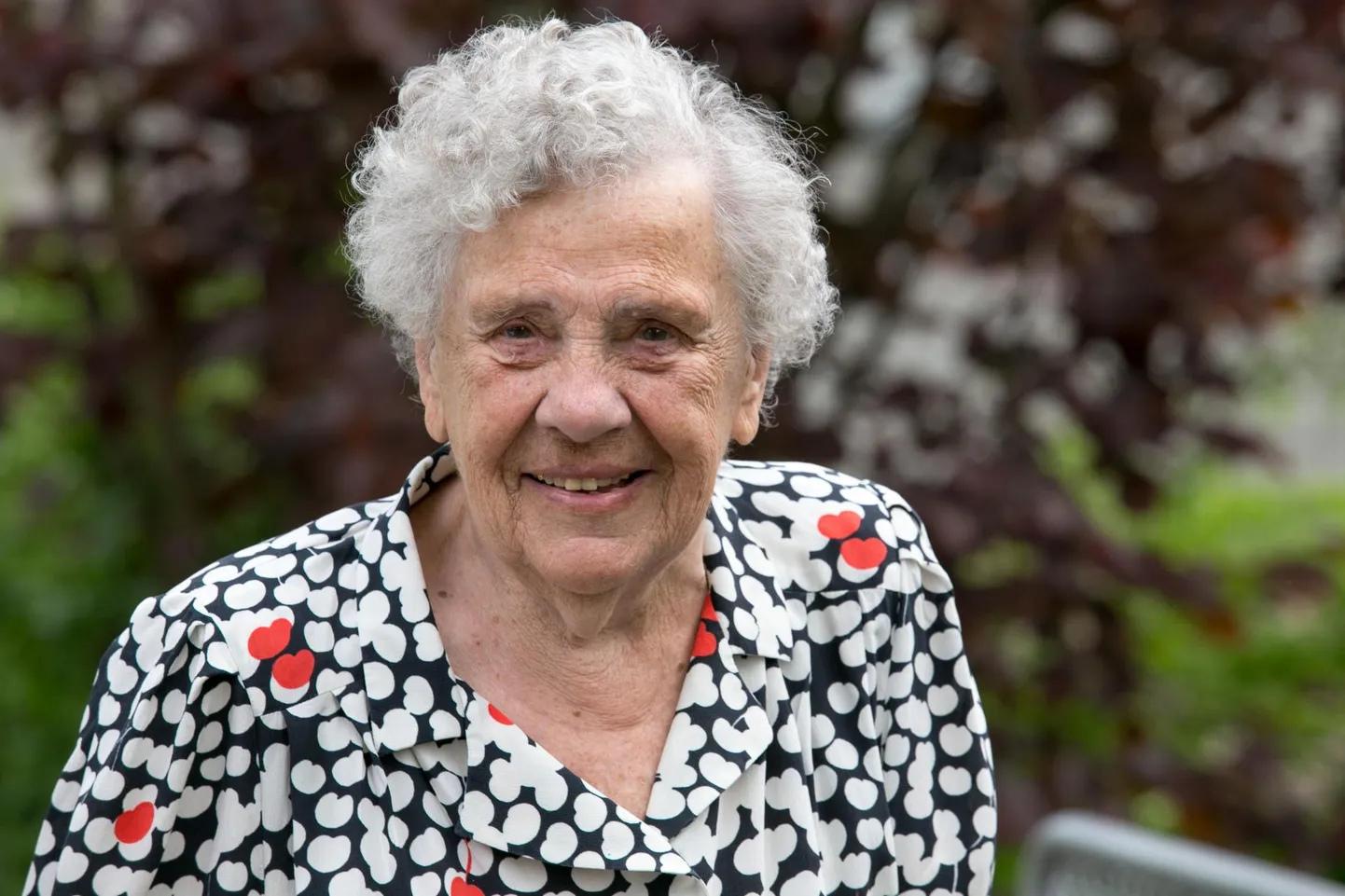 Asta Sims oma 90. sünnipäeval.