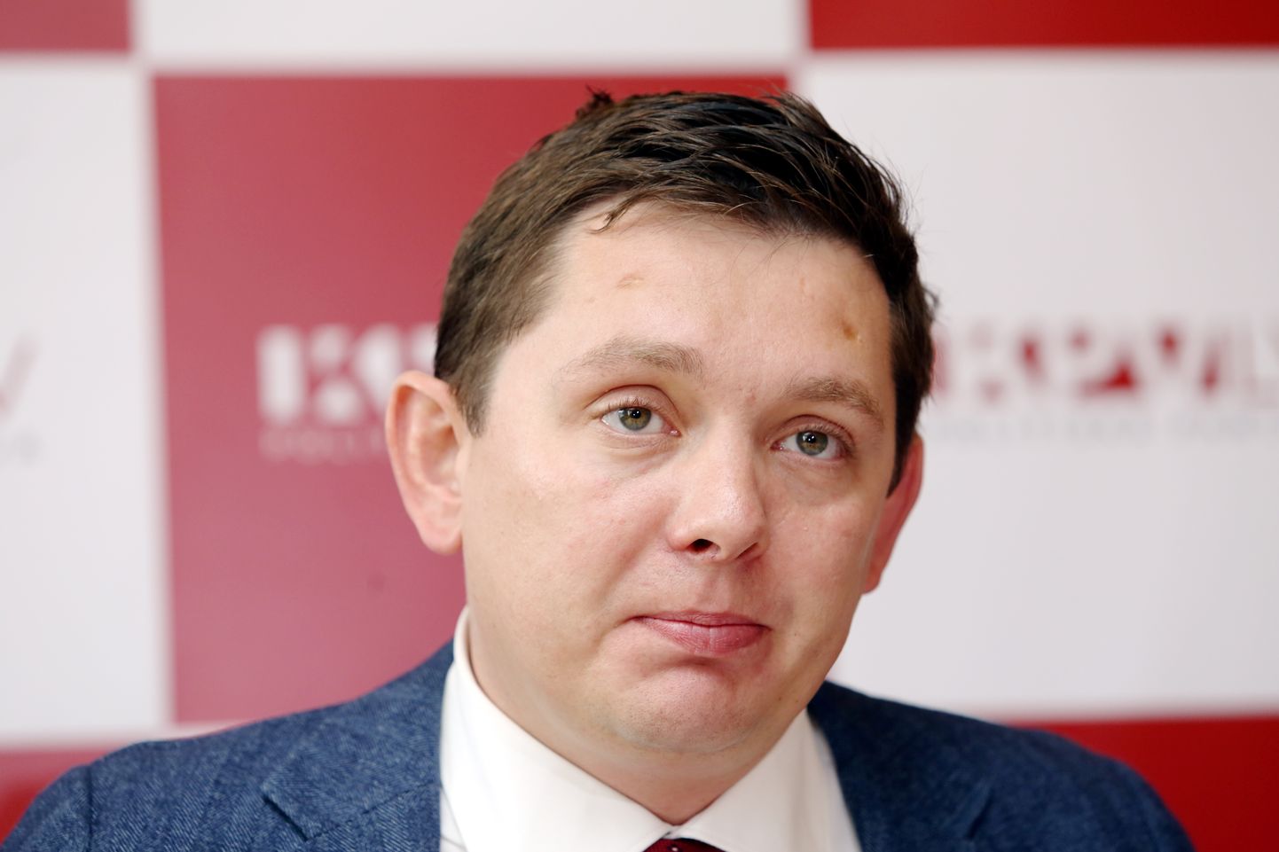 Partijas "KPV LV" valdes priekšsēdētājs, Saeimas deputāts Artuss Kaimiņš piedalās partijas "KPV LV" preses konferencē.