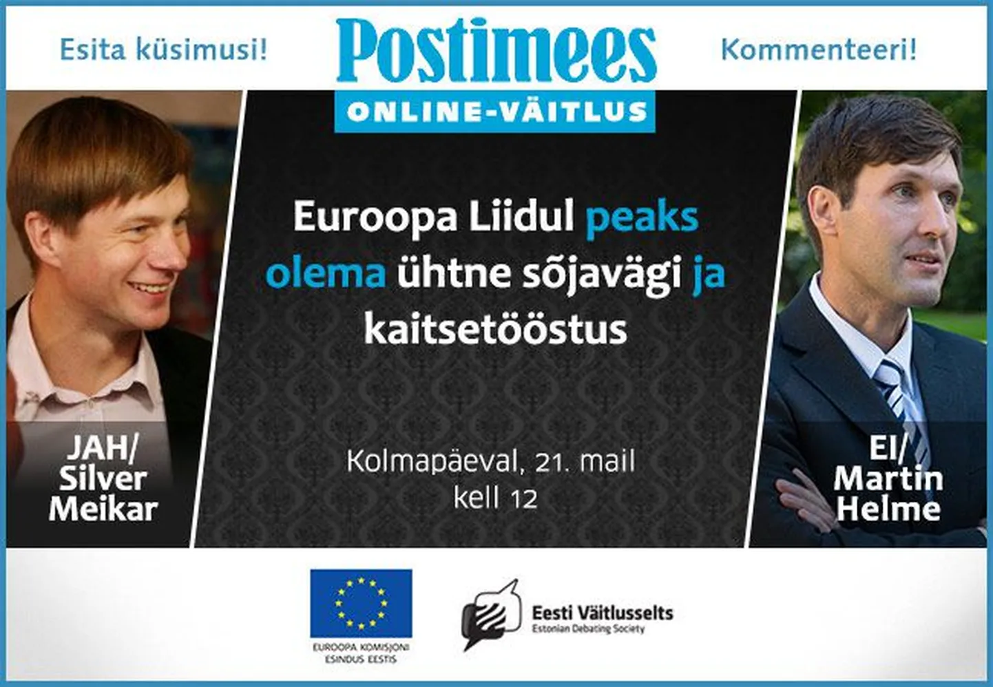 Silver Meikar ja Martin Helme online-väitluses